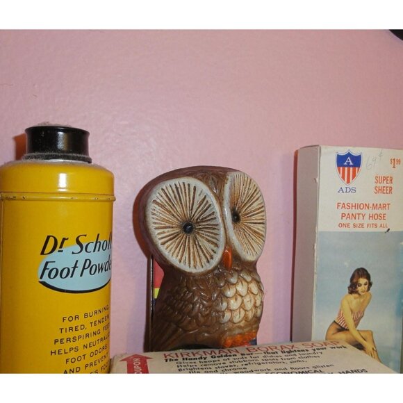 Vintage Homco Small Owl Wall Hanging foamcraft 1970s mcm retro kitsch plaque - Picture 7 of 12